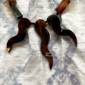 Cool Faux Tortoiseshell Necklace, Vintage